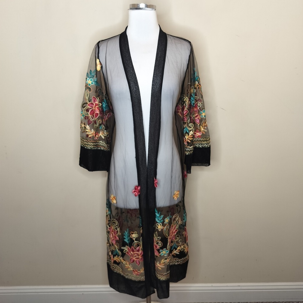 Floral Embroidered Duster Jacket Sold